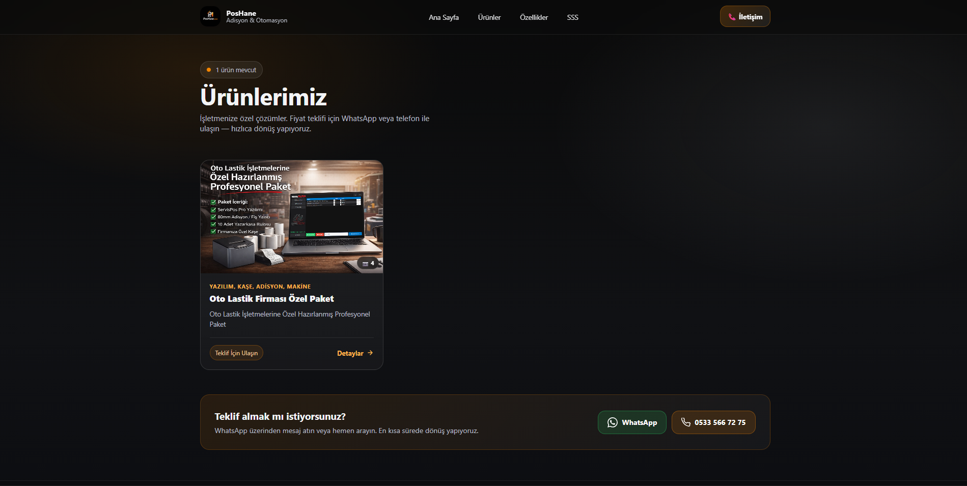 PosHane - Adisyon ve Otomasyon Sistemleri